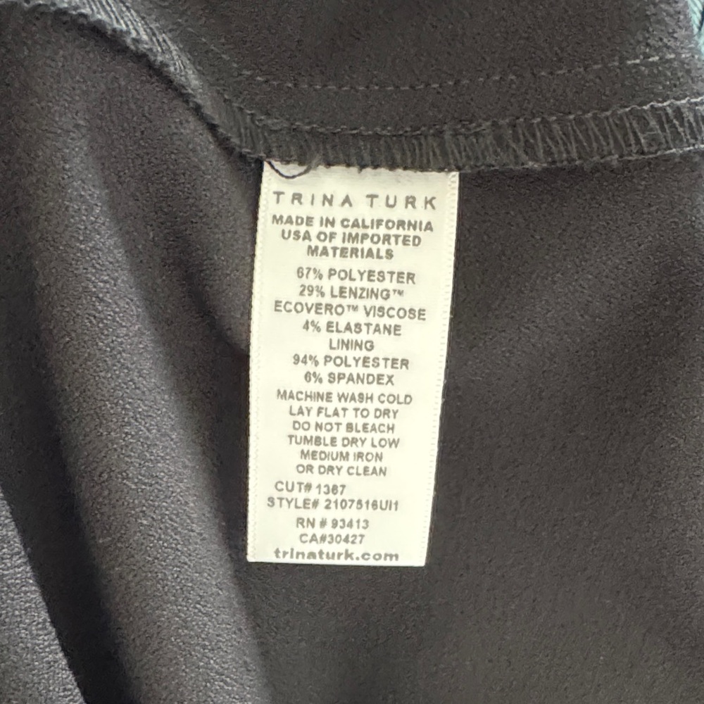 🌼TRINA TURK🌼 Dynamic Front Slit Flare Pants, Size 10 - Picture 11 of 11